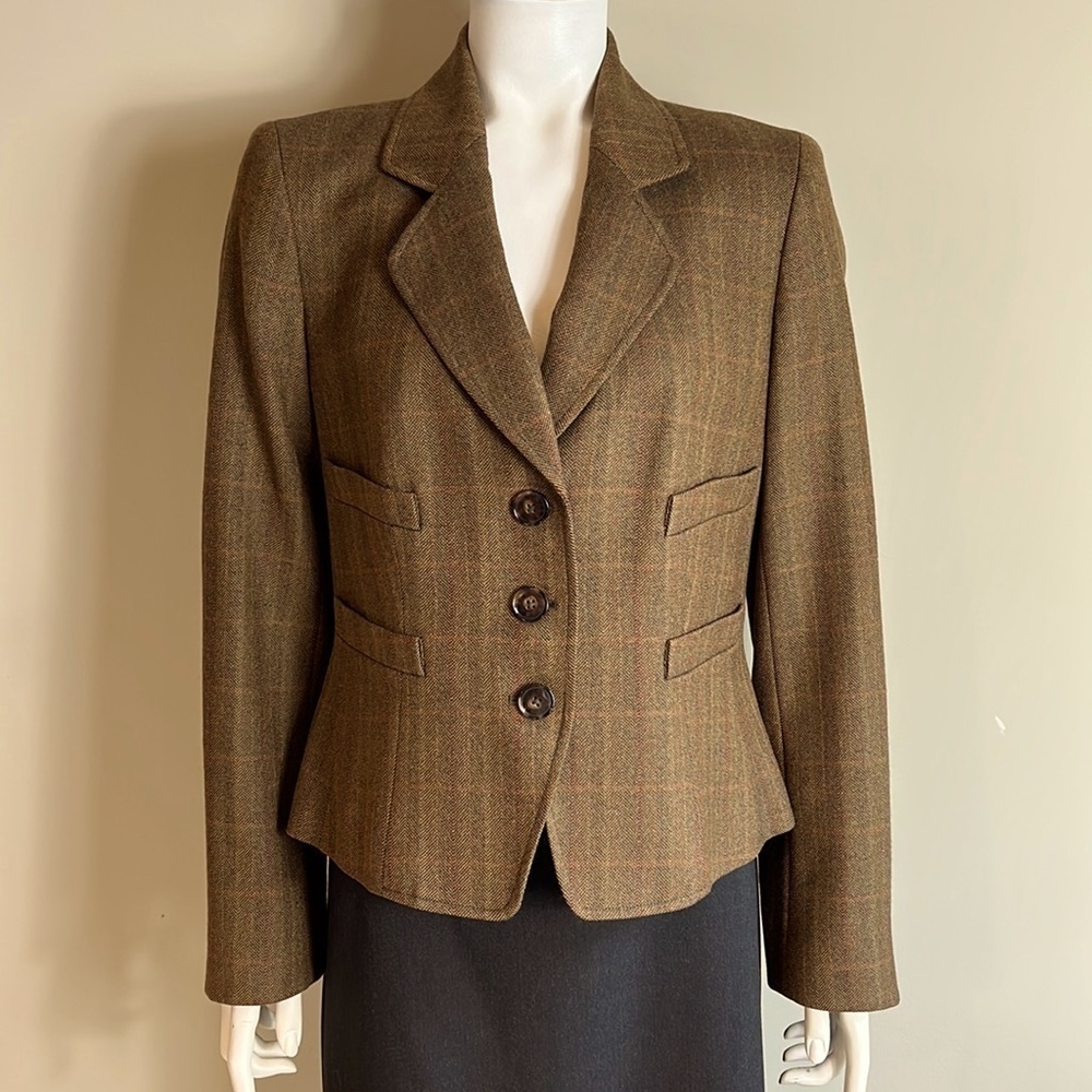 Ellen Tracy • Herringbone Check Blazer - Picture 2 of 13